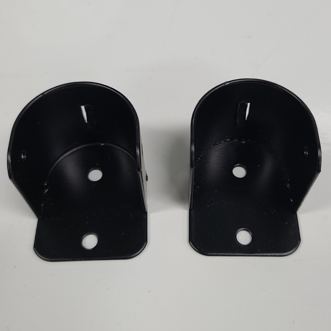 더이도 옷장봉 받침 압축봉 홀더 세트, 블랙