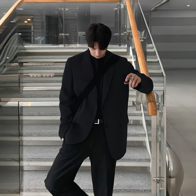 스타일닥터 남자 정장 코트 사계절 경량 슬림핏 두버튼 블레이저 편안한 슬림핏수트 결혼식