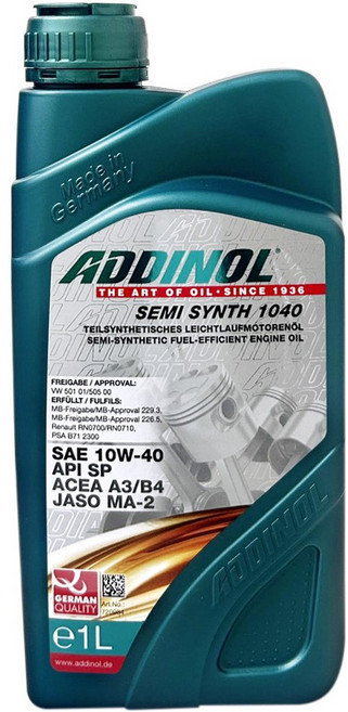 ADDINOL 合成機油 10W-40, 1個, SYNTH 10W40 #2702