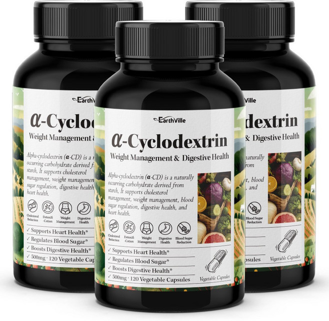 어스빌 알파CD 알파시클로덱스트린 알파시디 500mg 4개월분 베지캡슐, 3개, 120정