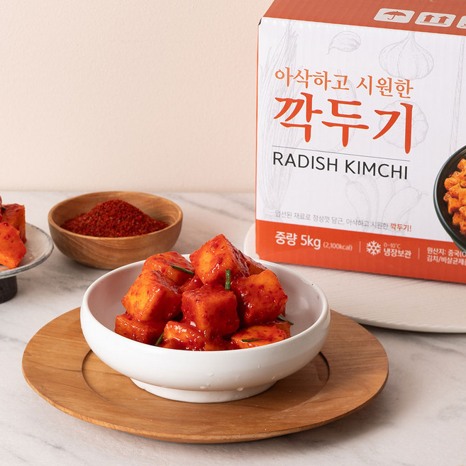 살림백서프레시 깍두기 무김치 깍뚜기, 1개, 5kg