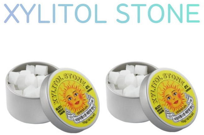 자일리톨스톤 캔디 레몬, 70g, 2개