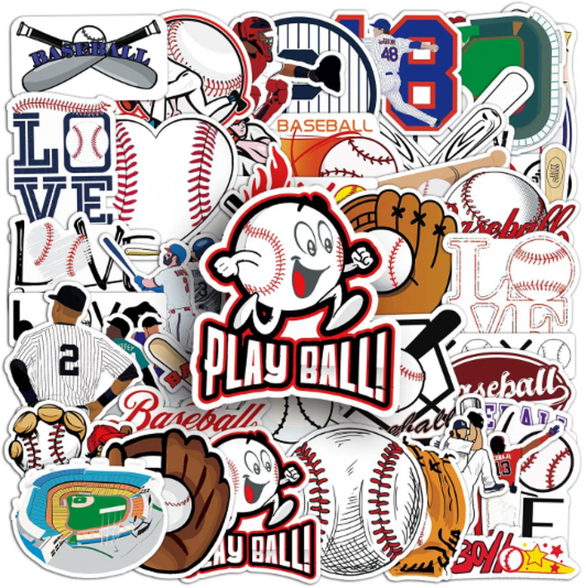 야구 스티커 방수스티커 다꾸 폰꾸 꾸미기스티커, 1개, 50종