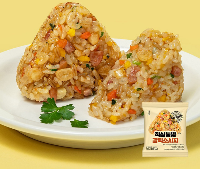 작심닭 작심통밥 귀리주먹밥 갈릭소시지, 20개, 100g