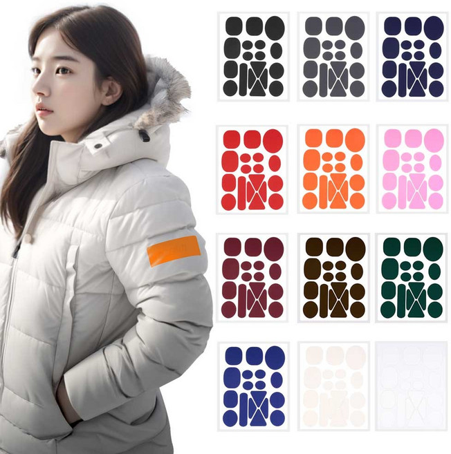 깔끔더하기 옷수선 패딩수선패치 테이프 스티커, 1개, 네이비