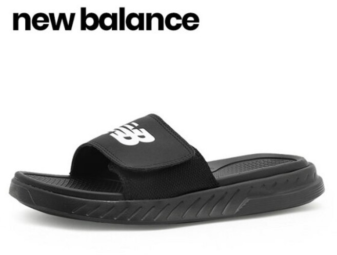 [뉴발란스] 쿠셔닝 슬라이드 커플 사무실 슬리퍼 블랙 (SD1501BK3)