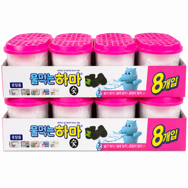 물먹는 하마 참숯 제습제 16입, 16개, 280g