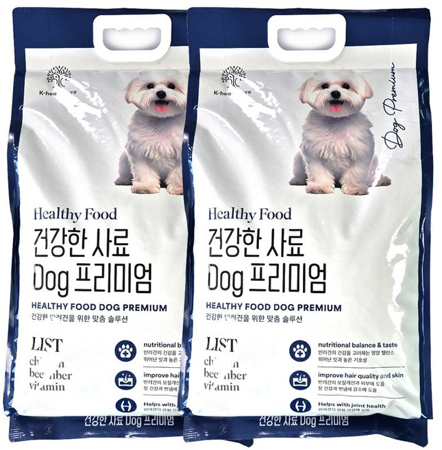 강아지 건강한 애견사료 도그 프리미엄 5kg 2개, 닭