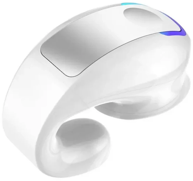 골전도 이어폰 클립 귀 소음 방수 스포츠 단일 헤드폰용 블루투스 호환, 02 White