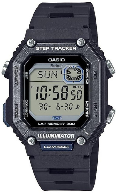 카시오 블루투스 스텝트래커 랩메모리 전자시계 블랙 (WSB1000-1AV)