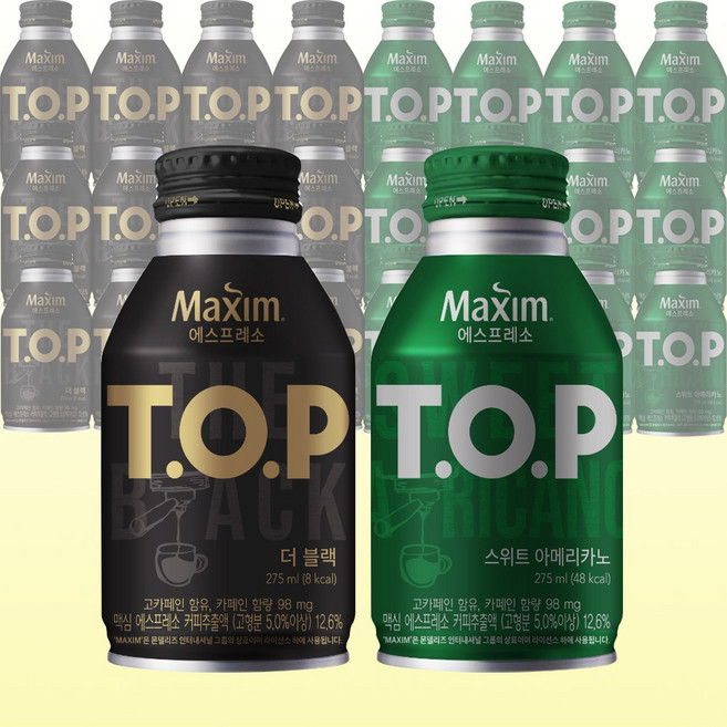 티오피 275ml 혼합구성 더블랙12+스위트아메리카노12, 24개