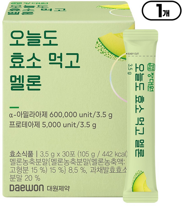 [본사직영] 대원제약 장대원 오늘도 효소 먹고 멜론, 105g, 1개