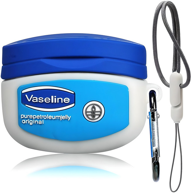 실버카우 에어팟 프로2 바세린 실리콘 케이스 랜야드 스트랩, 1개, 에어팟프로2 바세린