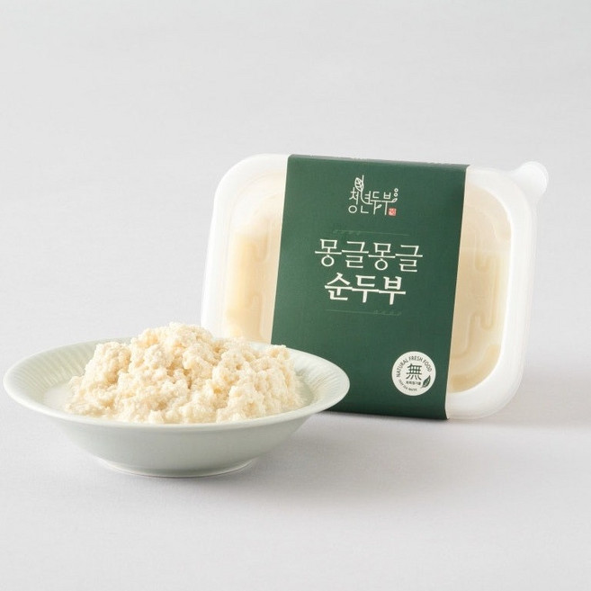 청년두부 순두부 400gx3개 (1.2kg) 국산콩 100% 무첨가 맷돌 수제 두부, 400g, 3개
