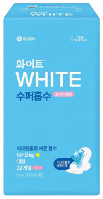화이트 수퍼흡수 대형 32개입 날개형/양이 많은 날, 1개