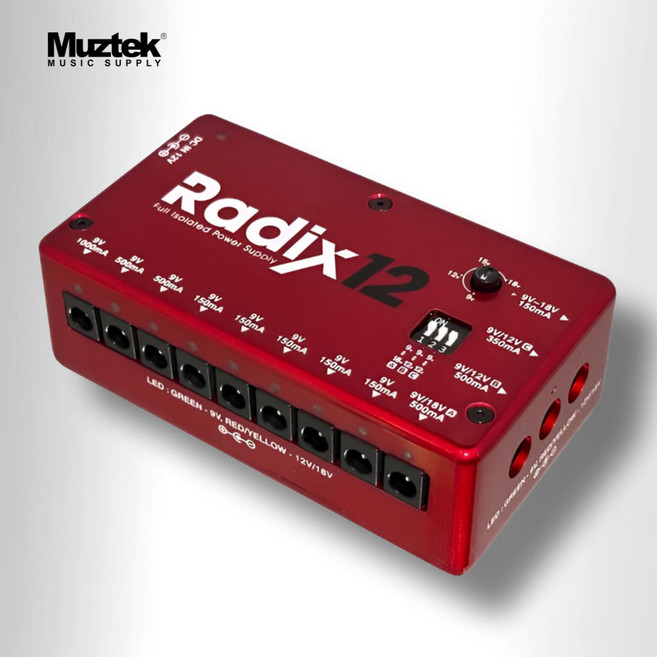 뮤즈텍 기타 파워 서플라이 RADIX12 / 12구 일렉 이펙터 래딕스, 1개