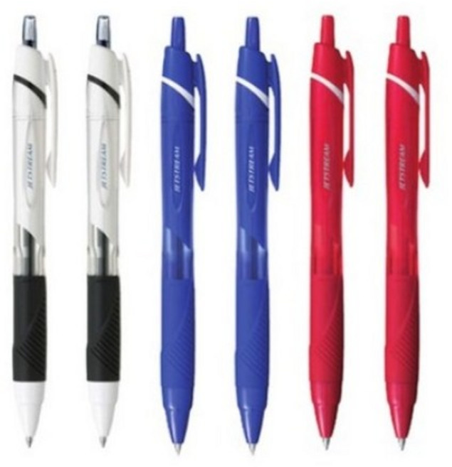 제트스트림 볼펜(SXN-150/0.5mm/흑색 청색 적색) 각2자루씩