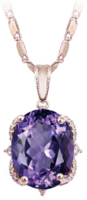 [혜성주얼리] 줄리아 딥퍼플 자수정 목걸이
