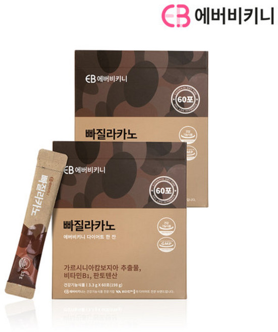 에버비키니 가르시니아 다이어트커피 빠질라카노, 3.3g, 120개