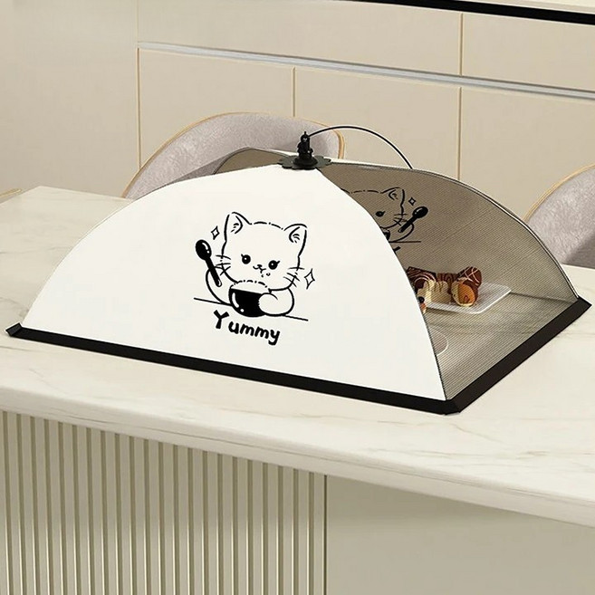 무무 밥상보 밥상덮개 접이식 원터치 사각, 1개