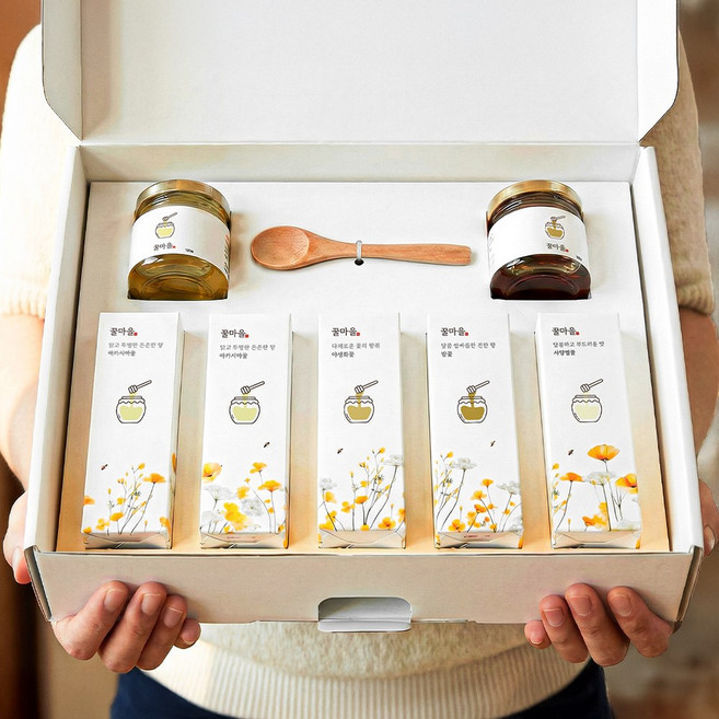 [설날 고급 꿀 선물세트] 국내산 꿀스틱 단체 선물 세트, 1박스, 단일