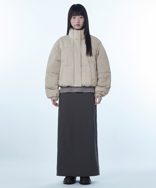 무신사 스탠다드 우먼 우먼즈 데일리 푸퍼 숏 패딩 재킷 라이트 베이지 9675847