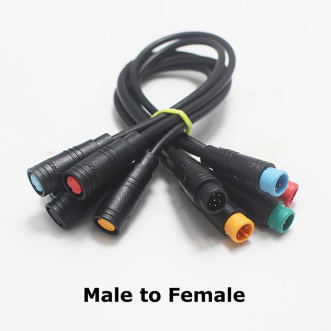 1Pcs 20/100cm 전자 자전거 속도 센서 M/F 연장 케이블 M8 2 3 4 5 6 핀 전기 자전거 Ebike 디스플레이 구, 01 2Pin, 02 20 cm