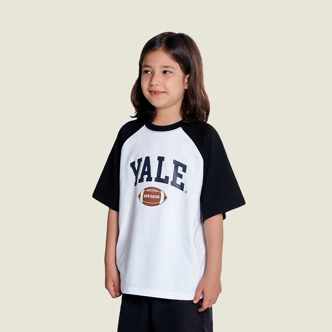 예일 키즈 스포티 아트 세미오버핏 티셔츠 YAK23TS84
