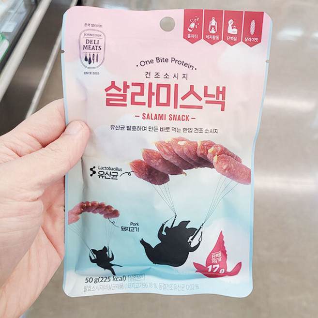존쿡델리미트 살라미 스낵, 17g, 1개