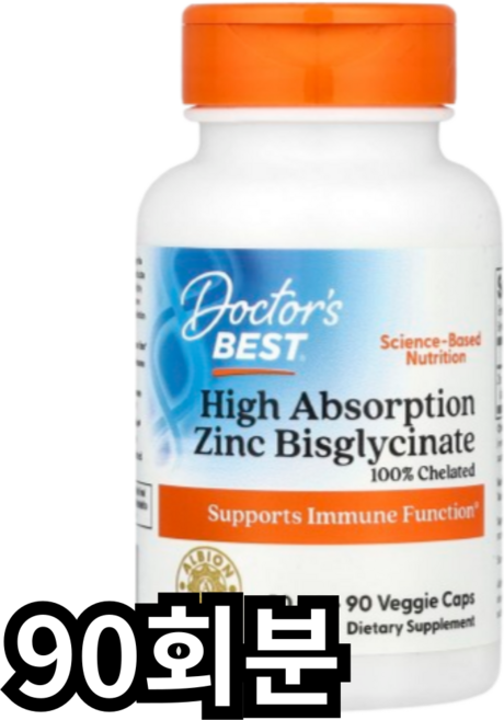 닥터스베스트 고흡수 아연 비스글리시네이트 베지캡, 1개, 90정
