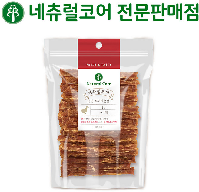 네츄럴코어 천연 닭/오리, 천연오리 하드 스틱 200g, 200g, 1개