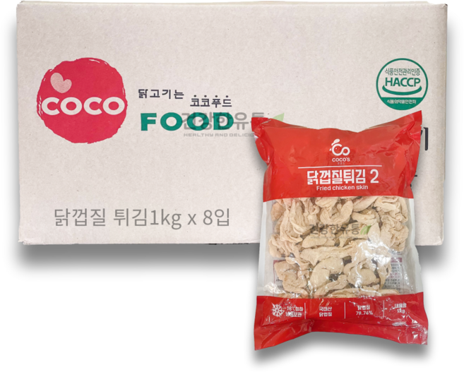 코코푸드 코코스 닭껍질튀김 1kg x 8개 1박스
