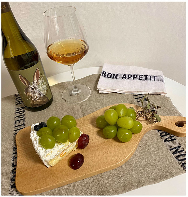 샤르베에디션 BON APPETIT 키친크로스 패브릭 테이블매트, 3.화이트/블루, 1개