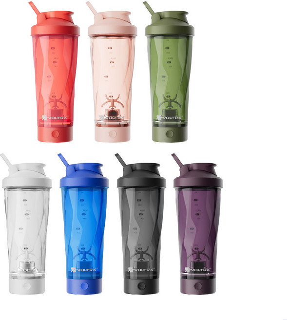 VOLTRX 電動搖搖杯 高蛋白自動攪拌杯 可拆式底座 USB-C充電, 龍捲風電動搖搖杯700ml-粉色, 1個, 700ml