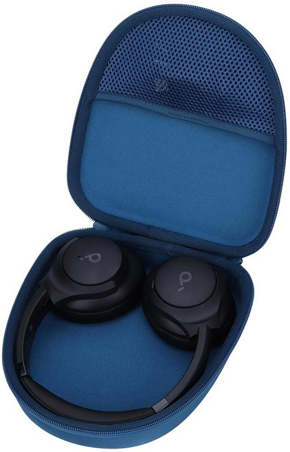 안커 사운드코어 라이프 Q20 Q30 Q35 Q40 Q45 Q20 Q20i 하이브리드 액티브 노이즈 캔슬링 헤드폰과 호환되는 레바코트 하드 캐리 케이스 핑크 케이스, Blue Case, 블루 케이스