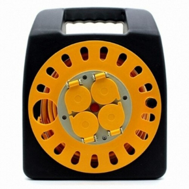 러그 캠핑릴선 30M 캡형 4구 블랙 1.0SQ 전기 릴선 연장선 작업선, 1개, 상세페이지 참조