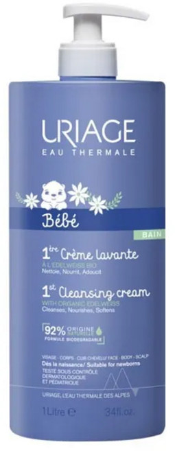 유리아쥬 베베 끄렘 라방떼 올인원클렌저 1L URIAGE CR LAVANTE BEBE FL POMPE 500ML 클렌저, 1개