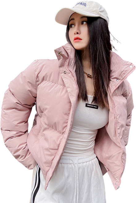 여성용 패딩 쇼트 도톰 박시 차이나 점퍼 코트 F438