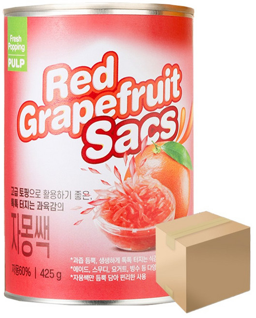 흥국 자몽쌕 425g 자몽청 자몽에이드 제조용 1박스 24개