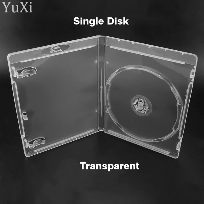 PS4 1 조각 DVD CD 디스크 박스 케이스 투명 게임 홀더 PlayStation 4/5 dvd cd 보관 상자, 01 Clear Single