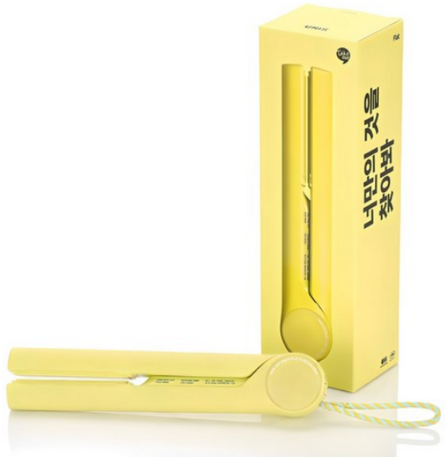 유닉스 충전용 무선 플랫 고데기 UCI-A202, LEMONYELLOW, UCI-A2021