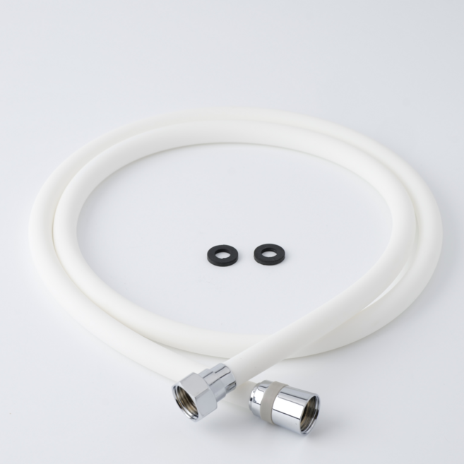 하봄 실리콘 샤워기호스, 화이트, 1.5m