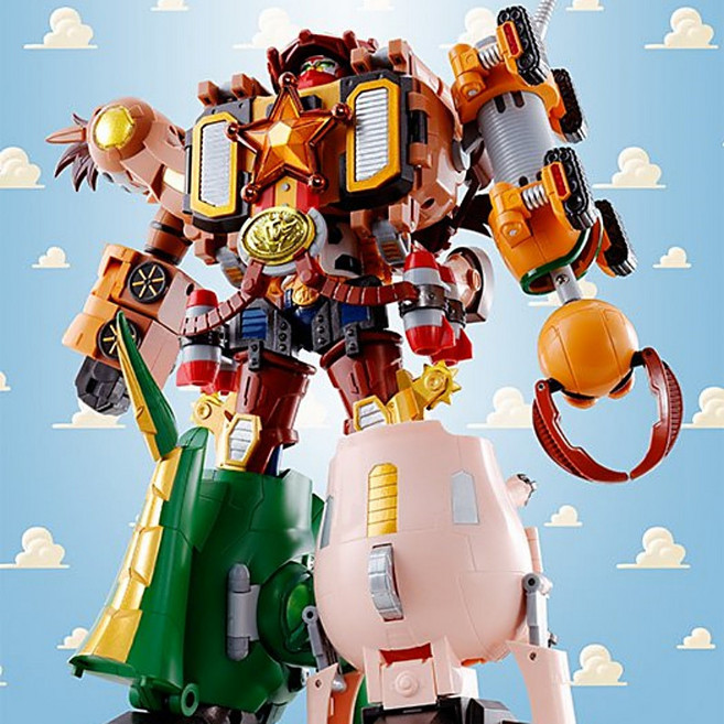 [발매] BANDAI 반다이 초합금 초합체 TOY STORY 토이스토리 카우보이 우디 로보 셰리프 스타 액션 피규어, 1개