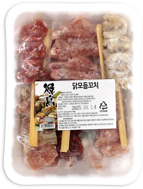 모듬 닭꼬치 6종 400g 12꼬치, 1개