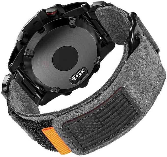 나일론 스포츠 시계 밴드 Garmin Instinct 3 50mm/Fenix 8 51mm/Fenix 7X/7X Pro/6X/6X Pro/5X/5X Plus Tactix 7, 20MM / Middle (7.2'' to 8.2''), 그레이/2