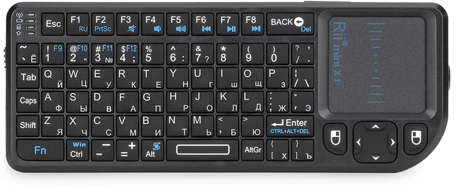 기존 Rii X1 2.4GHz 미니 무선 키보드 Android TV Box/PC/노트북 용 터치 패드가있는 영어/RU/ES/FR, 01 China Mainland, 03 Russian Keyboard