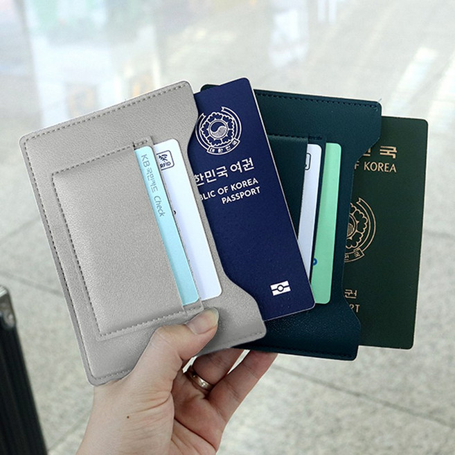 노티드트립 RFID차단 안티스키밍 가죽 여권 케이스 지갑