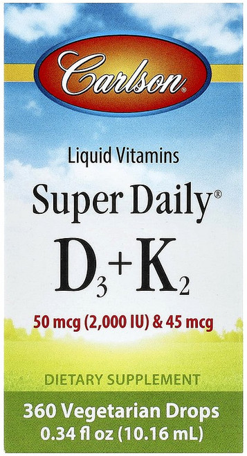 비타민D3 K2 MK7 2000IU 10.16ml MCT오일 함유 칼슨, 1개