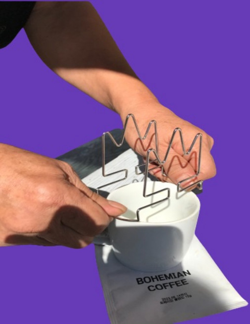 보헤미안박이추커피 드립백 거치대 홀더 핸드 드립 커피 스테인리스 드리퍼, 크로버, 1개