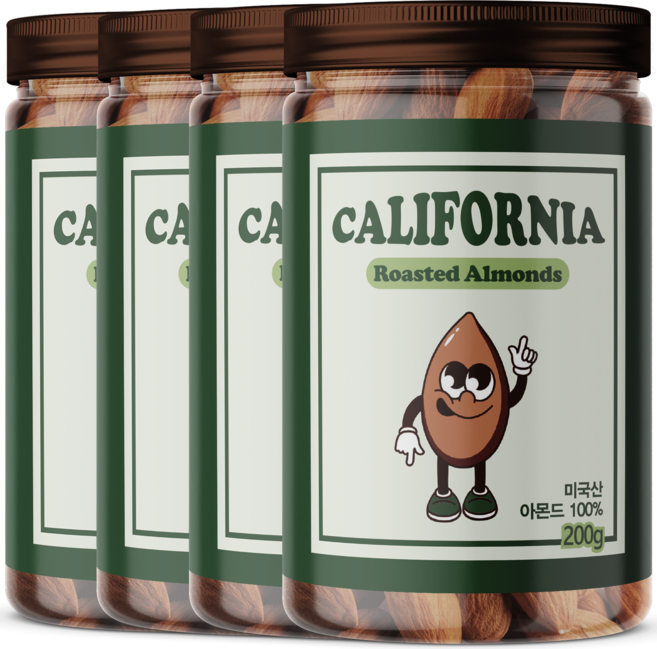 썸넛 캘리포니아산 구운 아몬드, 4개, 200g